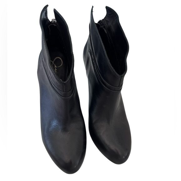 Jessica Simpson Black Heeled Ankle Boots Sz 8 - Picture 5 of 11